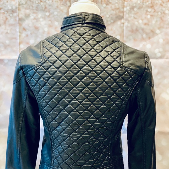 BEBE Moto Faux Leather Jacket - Picture 3 of 6